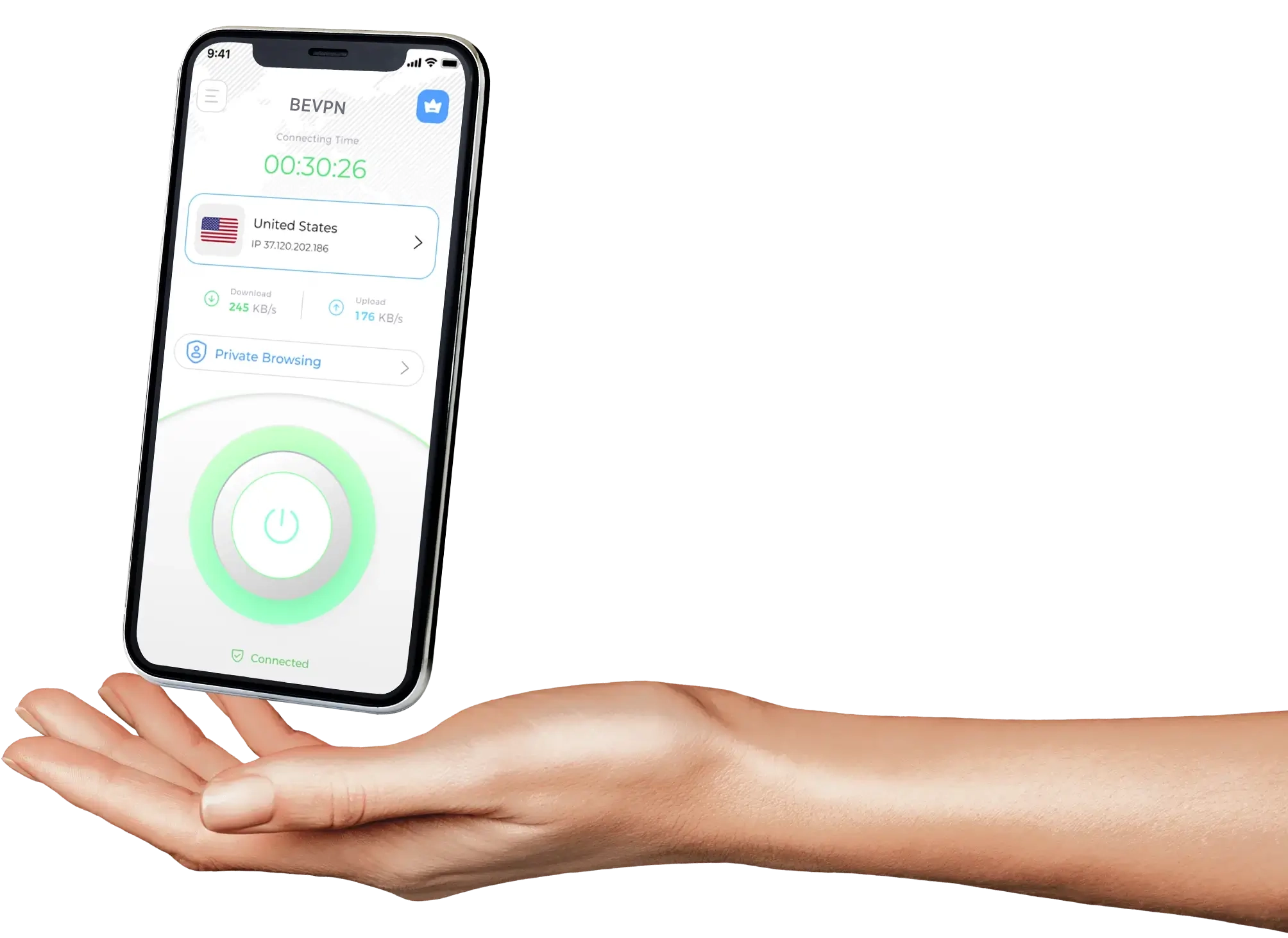 Boost your online security with BEVPN's advanced encryption. Safely access accounts, conduct secure bank transactions, and shop confidently on any Wi-Fi network.